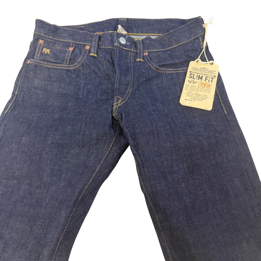 RRL Ralph Lauren Slim Fit Selvedge Denim Jeans Indigo Blue USA Made 29x32 New